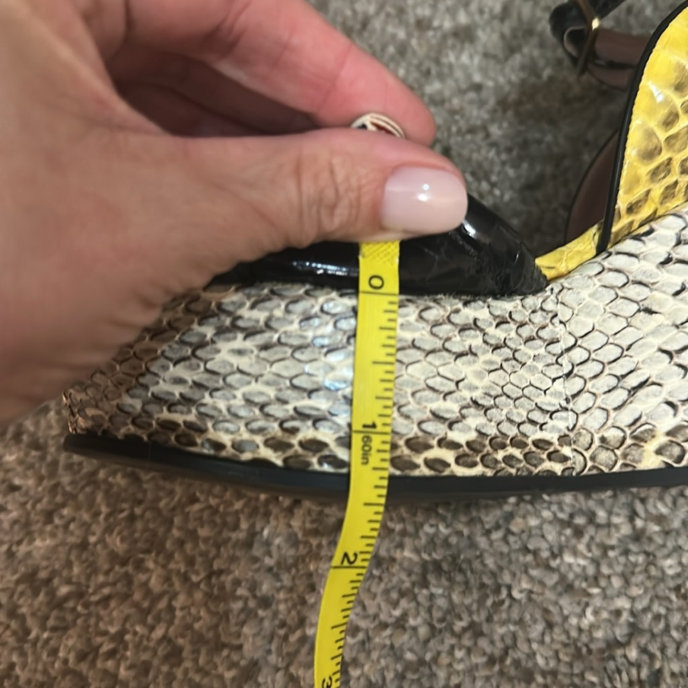 Derek Lam Bristol Python Colorblock Open-Toe Wedge - image 7